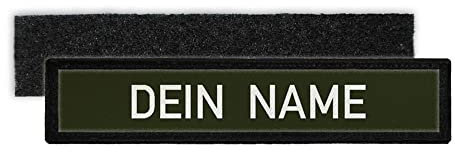 Copytec Namenschild Patch Oliv-grün Uniform personalisiert individuell Namen #24126