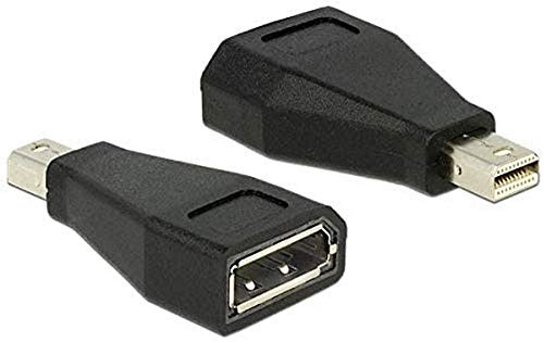 PremiumCord DisplayPort auf Mini DisplayPort Adapter, Video Full HD 1080p 60Hz, DisplayPort Buchse auf Mini DisplayPort Stecker, schwarz