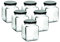 gouveo Lot de 24 bocaux de conservation carrés avec couvercle à visser Noir 730 ml