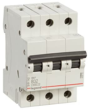 LEGRAND, RX3 Leitungsschutzschalter, thermisch-magnetischer Schutzschalter, B-Charakteristik, 32A, 3-polig, 6000A Ausschaltvermögen, 400VAC, 3TE, 419172