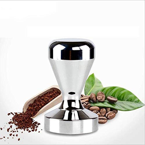 NEOUZA Espresso-Maschine Tamper Barista Kaffeepulver, Bohnenpresse, verchromt, flacher Boden (49 mm)