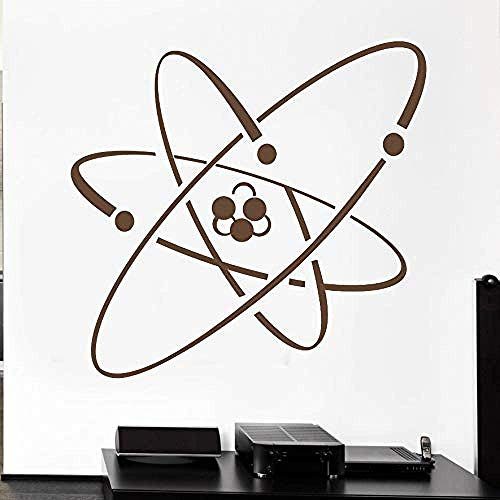 Wandaufkleber Kunst Home Aufkleber Raumdekor Atom Electron Science Vinyl S Chemie Nuclear Physi 59X56Cm
