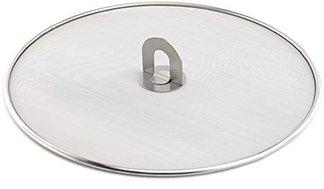Edelstahl Spritzschutz Für Pfannen, Runden Spritzer Schirm Schutz Zum Verhindern Von Öl-, Fett- Oder Wasserspritzer, Praktische Küchen Bratpfanne Öl Proofing Deckel Für Viele Töpfe Pfannen (29cm)