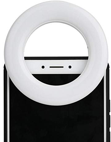 Selfie Light, XJ-19 USB tragbare wiederaufladbare 40-LED-Kamera Selfie-Ring-Fülllicht 3200K-6500K, 3-Farben-Anpassung, für Beauty Makeup Handy Live-Übertragung Konzertfotografie