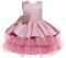 NNJXD Bambino Ragazza Abito da principess Bowknot Paillettes Vestiti Spettacolo Nozze Abito Tutu Taglia80 (6-12 Mesi) 730 Rosa-A
