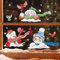 wondever Wandtattoo Weihnachten Schneemann Wandaufkleber Schneeflocken Fensterdeko Wandsticker Wanddeko für Fenstersticker Türen Schaufenster Vitrinen