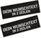 P24S 2 Stücke personalisiertes, benutzerdefinierter Klettsticker mit zwei Textzeilen und Klettverschluss (Groß)