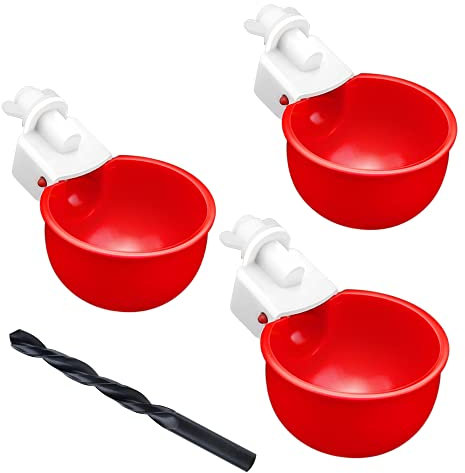 ZenxyHoC DIY Hühnerwasserbecher, 3 Stück Hühnertränke Hühnerwasserspender, Automatische Geflügeltränke Set für Hühner Enten Gänse Truthähne