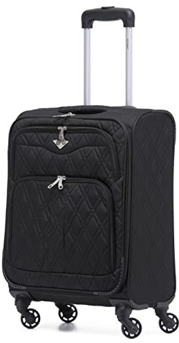 Flight Knight Lightweight 4 Wheel 800D Soft Case Suitcases Cabin Carry On Hand Luggage Ryanir Maximium prioirty Carry On Approved