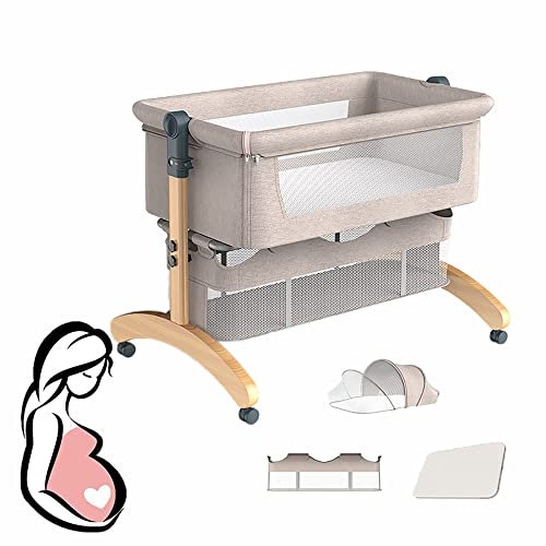 Cunas Para Bebes,cuna Colecho,moises Para Bebe,minicuna Colecho,Cuna Con Canasta De Almacenamiento, balancin bebe,cuna viaje bebe,cama cuna convertible,baby rocker,Plegado Fácil, Para Bebé/mascotas (