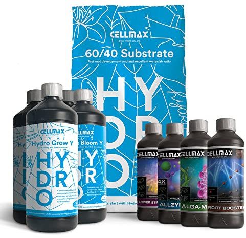 50 Liter Hydro 40/60 Mix mit allen Dünge- und Zusatzstoffen für den Anbau auf Kokos in einem günstigen Starter-Set.