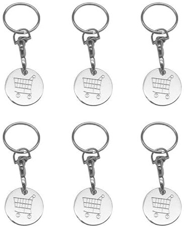 Porte Clé Jeton Caddie, Jeton Caddie Porte Clef, Jetons Caddie, Porte Clef Jeton Caddie, Porte Clé Jeton, Porte Clef Jeton, Porte Jeton Caddie, Jeton Caddie Metal, Porte Cle Caddie, 6 Pièce