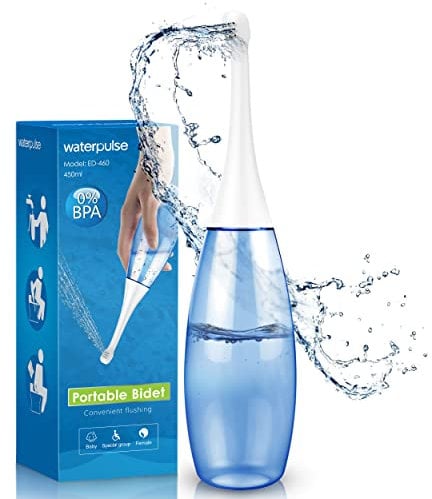 Portable Bidet for Travel - 445ml Perineal Bottle for Postpartum Care, Douche for Women, Bidet Sprayer for Personal Hygiene, Leak-Proof Design with Storage Bag, Easy-to-Use for Home and Travel