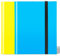 2 Pièces Porte Carte à Collectionner,Classeur Cartes 24 Pages Capacité de 432 Cartes,Étanche Jeu de Farde Carte, Sangle Elastique Empêche la Carte de Tomber(Bleu/Jaune)