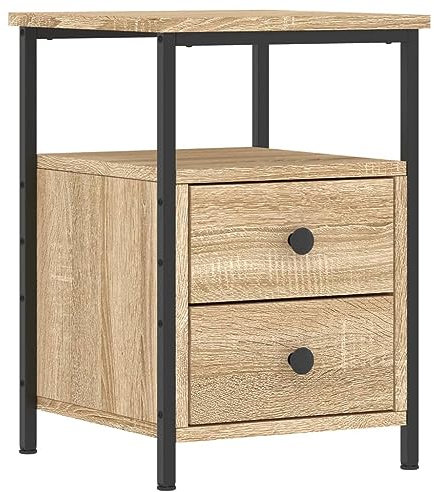 vidaXL Comodino Rovere Sonoma 34x35,5x50 cm in Legno Multistrato