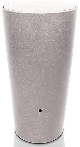 YourCasa Regentonne 210 Liter [Aquaform] mit Metallgewinde und Deckel- Regenfass Frostsicher aus Kunststoff - Regenwassertonne - Regenwassertank Garten Wassertank Regensammler (Beige)