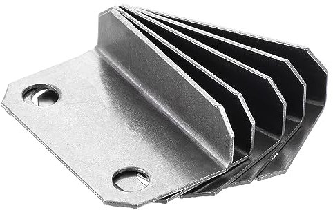 QUARKZMAN 29 x 14 x 9mm Bloqueo Golpe Placa x 5uds L Forma Metal Confiable Eficacia Cajón Bloqueo Golpe Placa para Hogar Oficina Cajón Armario Puerta, [Plateado Tono]