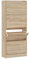 vidaXL Schuhschrank Schuhablage Schuhregal Schuhständer Schuhaufbewahrung Schuhkipper Schuhkommode Sonoma-Eiche 63x24x147cm Holzwerkstoff