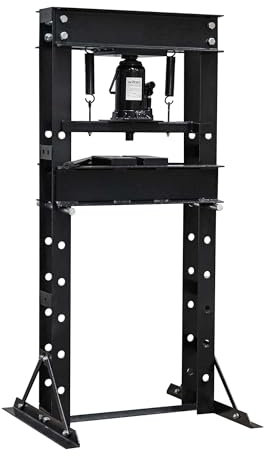 Wiltec Pressa idraulica da officina, forza di pressatura 30 t, altezza regolabile, Pressa a telaio