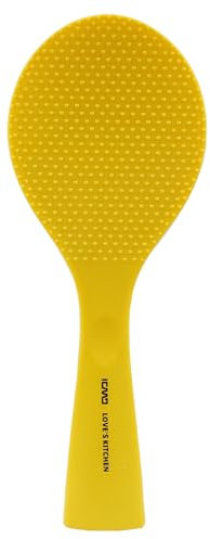 Hitefu Cuillère à riz en silicone anti-adhésif – Spatule professionnelle résistante à la chaleur (1 paquet, orange)