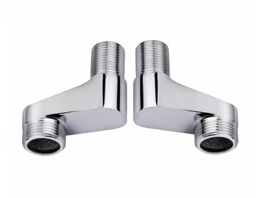 Duscharmatur Adapter S-Anschluss Versetzt Um 40 Mm Für Wandarmaturen 2-er Set Badewannen-Wasserhahn-Adapter, Verstellbarer Schwenkarm, 3/4 Zoll, 1/2 Zoll, Massives Messing (75mm~225mm Installation)