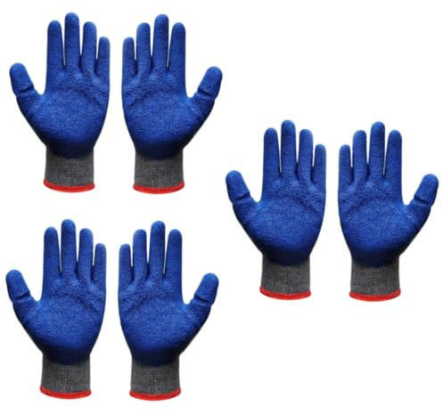 DOITOOL 3 Paare Arbeitshandschuhe Industriehandschuhe Schutzhandschuhe Baumwoll-handschuhe Sicherheitshandschuhe Rutschfest