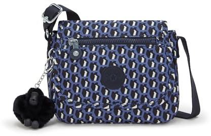Kipling Sabian Bedruckte Crossbody-Tasche, 3D K Blau, 7.75''L x 5.75''H x 3.25''D
