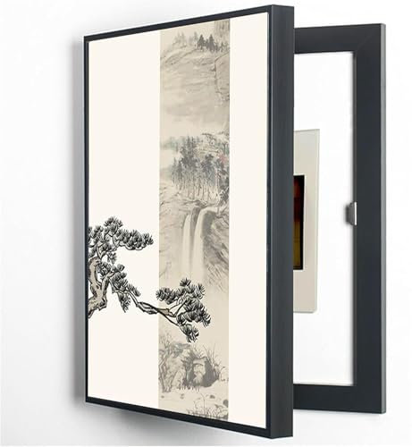 Generisch Vertical Stromzähler Box Dekoration,Moderne Elektrokasten Verdecken Verteilerkasten Verdecken, Abdeckung Verteilerkasten Meter Verbergen Gemälde Dekoration,002,40x60cm