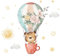 duoyif Kinderzimmer Wandtattoo Kleiner Tiger Im Heißluftballon Wandaufkleber Tiger Heißluftballon Wandsticker Wanddeko Für Jungen Mädchen Babyzimmer Kinderzimmer Spielzimmer (Kleiner Tiger)