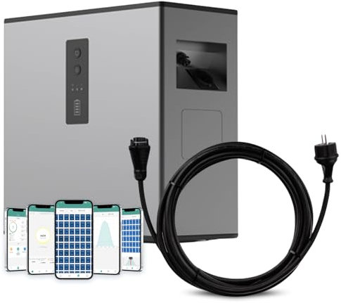 Hoymiles MS-A2 Mikro-Speicher 2240Wh Solarspeicher Balkonkraftwerk PV Batterie I LFP-Batterie mit Notstromversorgung & IP65 Wetterschutz I Geprüfte Qualität I inkl. 3M BC05 Kabel