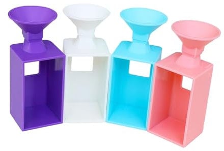 Baoblaze 4 Pieces Diamond Artwork Drill Funnels Reusable Craft Supplies DIY Enthusiasts Embroidery Tools for Round Containers