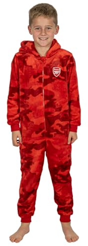 Arsenal Football Club Jungen Camouflage-Fleece-Schlafstrampler für Kinder, rot, 9-10 Years