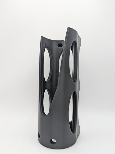 Blowtorch holder for spare bottles of propane & butane: wall mounted inc screws (Red, Long boi)