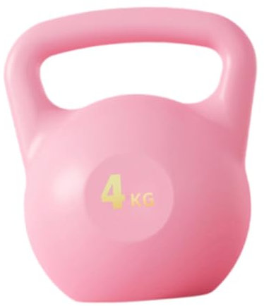 QSTDGVPW Selbstbefüllte Kettlebell für Heimfitness Und Training, Rosa 4kg