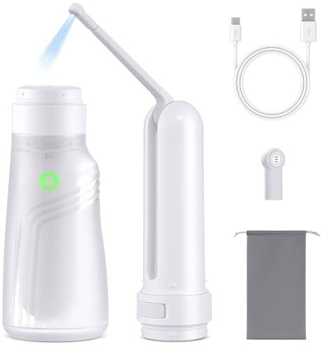 Bidet portatile da 400 ml per viaggi, bidet portatile elettrico ricaricabile con 3 modalità di spruzzo, IPX7 impermeabile ad alta pressione igienizzante personale per donne, uomini e cura del bambino