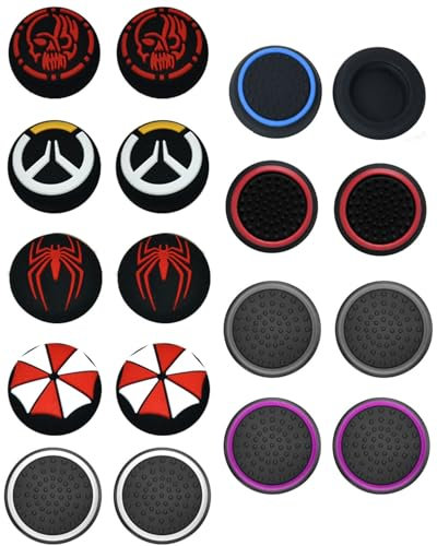 TPZORJX 16 pcs Cubierta Protectora Tapas Palanca Mando,Tapas Gomas Joystick para PS5/PS4/PS3, Tapas Gomas Joystick para Xbox/Xbox 360/XBOX One SeriesX/S/Xbox Elite,Cubiertas Agarre Mando Silicona