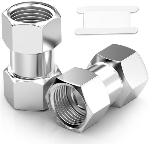 TAISHER 2PCS 304 Acero Inoxidable Conector Flexible Móvil, 1/2 Hembra para Rociador, Válvula Acodada, Brazo de Ducha