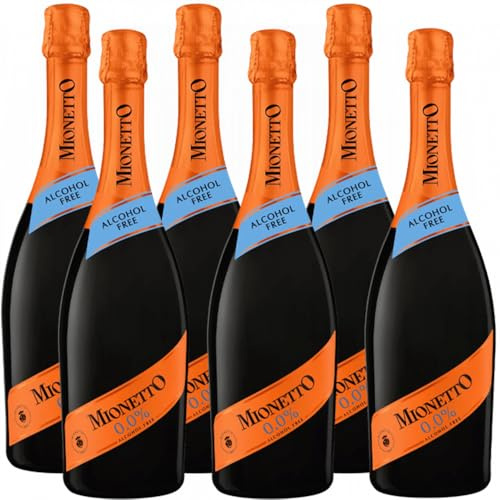 Spumante Analcolico | Alcol Free 0.0 | Mionetto | 6 Bottiglie 75 cl | Spumanti Analcolici Valdobbiadene
