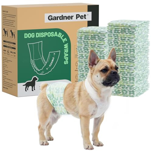 Gardner Pet Einweg-Hundewindeln für Rüden, 50 Stück, S | Nässeindikator, 6 Lagen auslaufsicher, Hochsaugfähig, Welpentraining, Markieren, Inkontinenz, Reisen