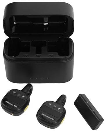 Fabater Microfoni Wireless da Bavero da 2,4 GHz con Funzione Dodge per la Riproduzione Musicale, Ideali per YouTuber e Creatori di Contenuti