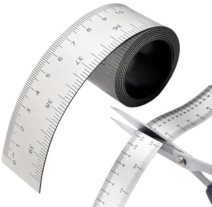 Yhsioaklo Metro a nastro magnetico flessibile | strumento di misurazione da 39,37 pollici con pollici e centimetri | Nastro magnetico per lavagna, torni, fresatrice, circolare da tavolo, banco da