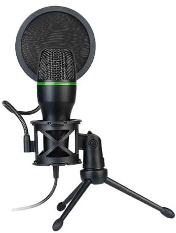Podcast Microphone USB PC Condenser RGB Computer Mike