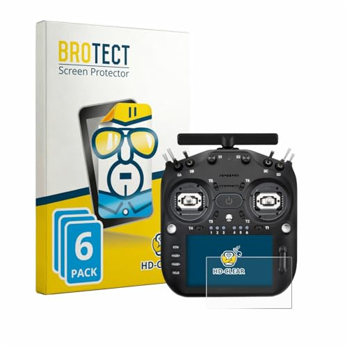 BROTECT Schutzfolie für Radiomaster TX16S MK3 | 6 Stück Transparenter Displayschutz Made in Germany Klare Displayschutz-Folie Clear Einfache Montage Case-Friendly
