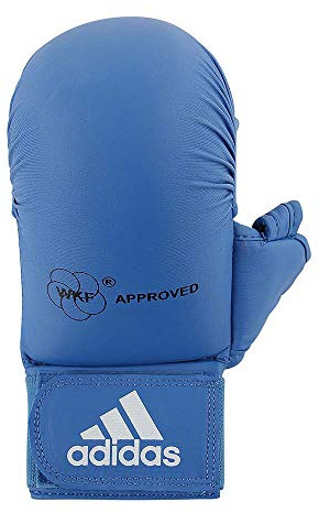 adidas WKF Karate-Handschuh mit Daumen Blau-XS