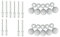cyclingcolors Lot de 10 Rivets + Cache Rivet Blanc Plaque D'IMMATRICULATION Voiture Auto Moto Scooter MOBYLETTE Protection Plastique Aveugle VIS Boulon Fixation