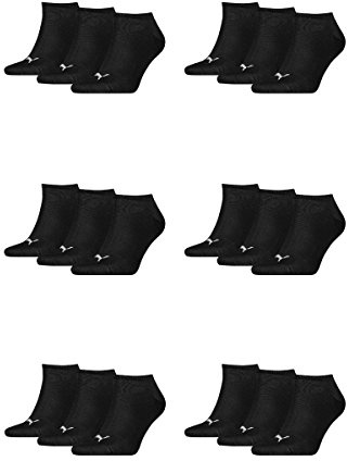 PUMA 3 Paar Sneaker Invisible Socken Gr. 35-49 Unisex für Damen Herren Füßlinge