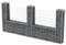 Festnight Gabione Steingabione Drahtkorb U-Form Stahl 240 x 20 x 100 cm