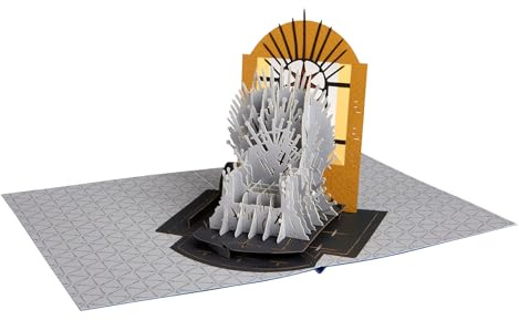 Juego de Tronos Hierro Trono Pop-Up tarjeta – Deluxe hecho a mano Pop Up Card – Todas las ocasiones, en blanco dentro – 5 x 7