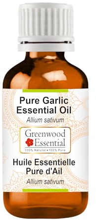 Greenwood Essential Pure Garlic Essential Oil (Allium sativum) Steam Distilled Natural Therapeutic Grade 10ml (0.33 oz)