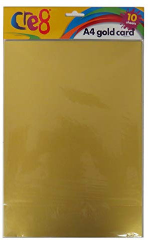 Cre8 A4 Gold Karton, 10 Blatt